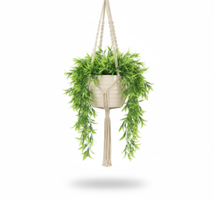 Artificial Hanging Velvet Willow Leaf Bush - 2.2 Feet