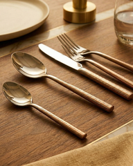 Contemporary Silver Hammered Cutlery Set – Set of Five