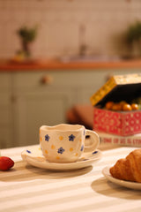 Blue Floral Cup & Saucer Set