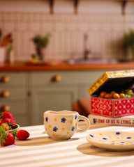 Blue Floral Cup & Saucer Set