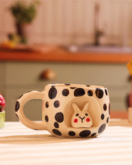 Dalmatian Bunny Sculpted Mug