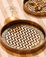 Greek Key Pattern Serving Tray Set