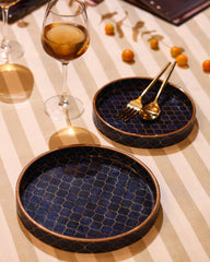 Geometric Pattern Serving Tray Set