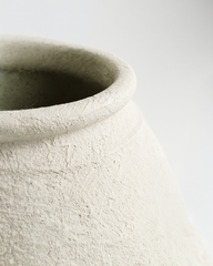 Santorini Collection - White Rusted Stone Planters (Set of 3)