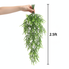 Artificial Hanging Velvet Green Vine Bush - 2.2 Feet