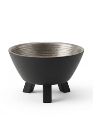 Large Tri-Legged Wooden Bowl