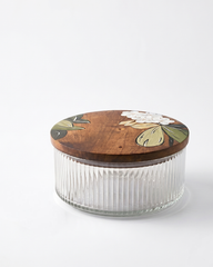 Handpainted Wooden Lid Roti Box