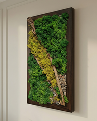 Artificial Moss Abstract Wall Panel Decor 12 Inch x 24 Inch