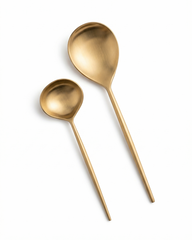 Elegant Gold Serving Spoon Set – Set of Two