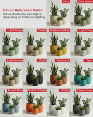 Cone Fiberglass Planter – Yellow Grey Finish