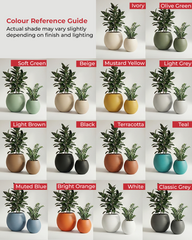Ball Fiberglass Planter – Mint Turquoise Matt Finish