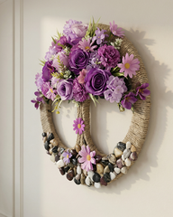 Artificial Floral Tree of Life Wall Decor 12 Inch x 12 Inch