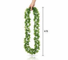 Artificial Decorative Hanging Leaf Vine - 6.6ft Green Garland