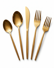 Premium Gold PVD Cutlery Set – Set of Five