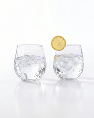 Modern Curved Glass Tumbler Set of 2