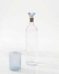 Minimal Glass Water Bottle with Crystal Stopper