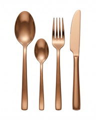 Contemporary Rose Gold Cutlery Set – Set of Four