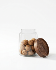 Glass Storage Jar with Wooden Lid