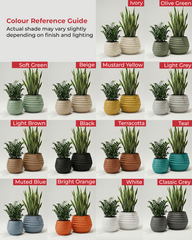 Ring Fiberglass Planter – Signal Grey Finish
