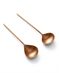 Refined Rose Gold Serving Spoon Set – Set of Two