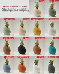 Patato-C Fiberglass Planter – Oyster White | Sculptural Vertical Form