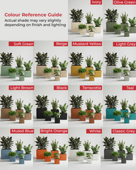 Cube Fiberglass Planter – Modern Square Matte Finish Planter