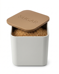 Modern Sugar Container with Wooden Lid