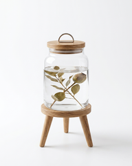 Elevated Glass Water Dispenser with Stand