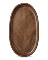 Nature-Inspired Leaf Oval Serving Tray