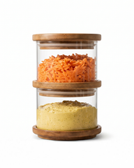 Stackable Glass Storage Jars Set of 2
