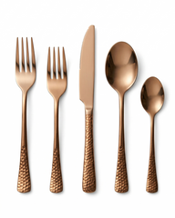 Artisan Silver Hammered Cutlery Set – Set of Five