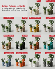 Drum Fiberglass Planter – Natural Stone Finish