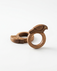 Elegant Wooden Napkin Ring Set – Set of Two