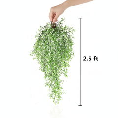 Artificial Hanging Baby Tears Vine - 2.5ft Light Green with White Accents