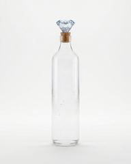 Frosted Glass Water Bottle with Glass Stopper