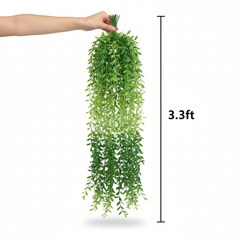 Artificial Trailing Willow Leaf Vine - 3.3ft Dark Green Hanging Plant