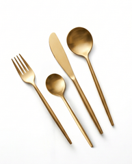 Contemporary Gold Cutlery Set – Set of Four