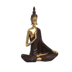 Decorative Modern Golden Brown Serene Buddha Figurine