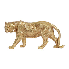 Decorative Gold Polyresin Tiger Figurine (Large)