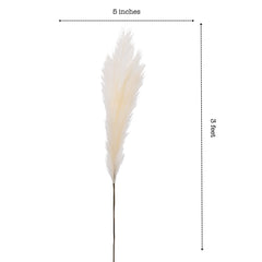 Artificial Pampas Sticks (3 Sticks, 110 cm, Beige)