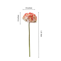 Artificial Hydrangea Flower Sticks (3 Sticks, 50 cm, Pink)