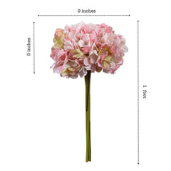 Artificial Hydrangea Flower Bouquet (30 cm, Light Pink)