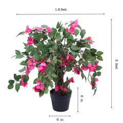 Artificial Bougainvillea Bonsai Tree in Black Pot (90 cm)