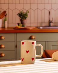 Heartwarming Ceramic Tea Mug with Lid