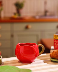 Blooming Red Tulip Cup and Saucer Set