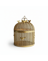 Decorative Gold Metal Fruit Basket