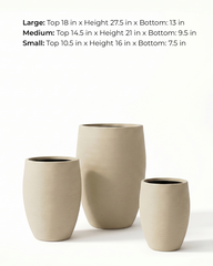 Voilet Fiberglass Planter – Beige