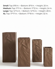 Mountain Fiberglass Planter – Pale Brown