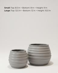 Ring Fiberglass Planter – Signal Grey Finish