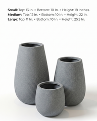 Omega Fiberglass Planter – Blue Grey Granite Finish